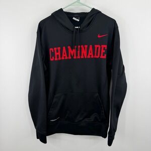 Nike Hoodie Mens S Black Chaminade Therma Fit Pullover Sweatshirt